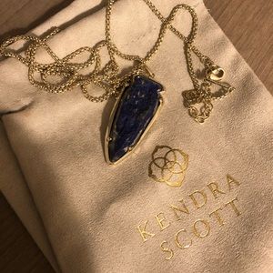 Kendra Scott Blue Lapis Arrowhead Necklace